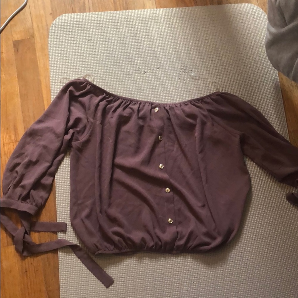Maroon off the shoulder blouse